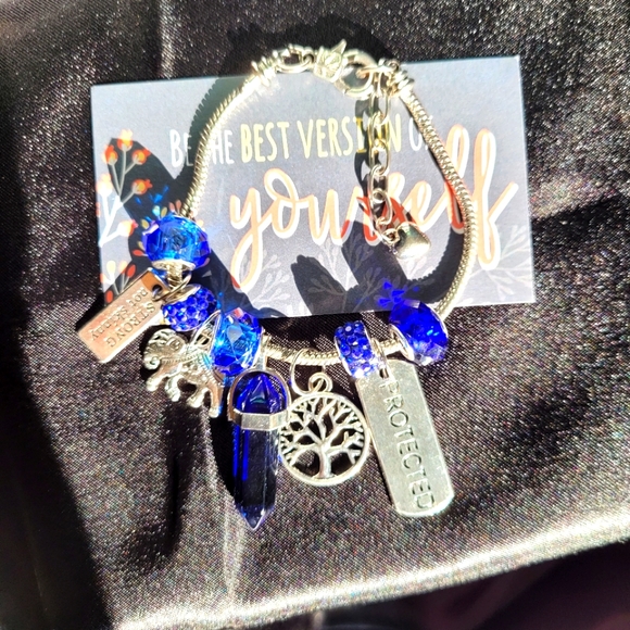 2 for 40Blue Bullet Pendant Charm bracelets - Picture 2 of 5